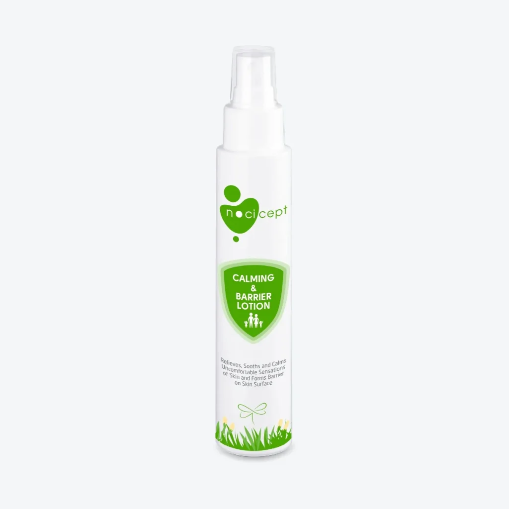 Image of the Nocicept Calming and Barrier Lotion product bottle.