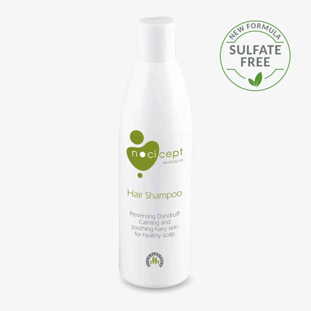 Image of the Nocicept Hair Shampoo product bottle.