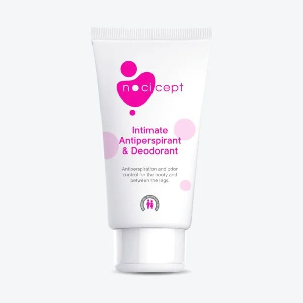 Image of the Nocicept Intimate Antiperspirant & Deodorant product bottle.
